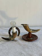 Koe Hoorns - Lamp & Asbak - 15 cm - 15 cm - 12 cm - (2), Nieuw