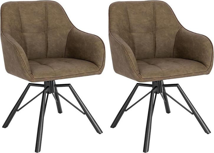 24goodz Set van 2 Draaibare Eetkamerstoelen - Ergonomisch On, Huis en Inrichting, Stoelen, Nieuw, Verzenden