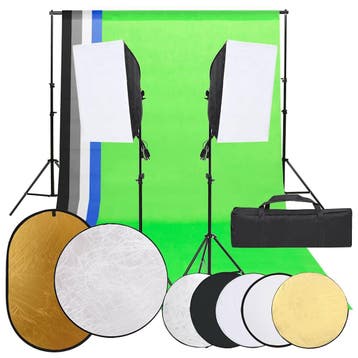 vidaXL Fotostudioset met verlichtingsset, achtergrond en, Verzenden, Nieuw