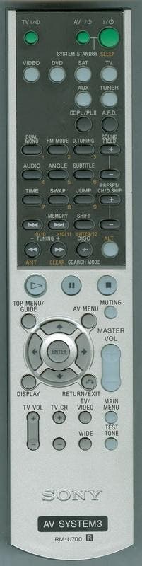 Afstandsbediening Sony rmu-700 str-ksl500, Ophalen of Verzenden, Nieuw, Origineel