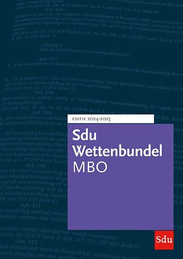 Sdu Wettenbundel MBO Editie 2024 2025 9789012409735, Boeken, Verzenden, Zo goed als nieuw