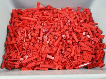 Lego - geen serie - 02. Partij van 1000 rode bouwstenen -, Nieuw
