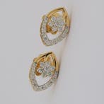 Oorstekers - 14 karaat Geel goud - 0.42ct. tw. Diamant, Sieraden, Tassen en Uiterlijk, Antieke sieraden