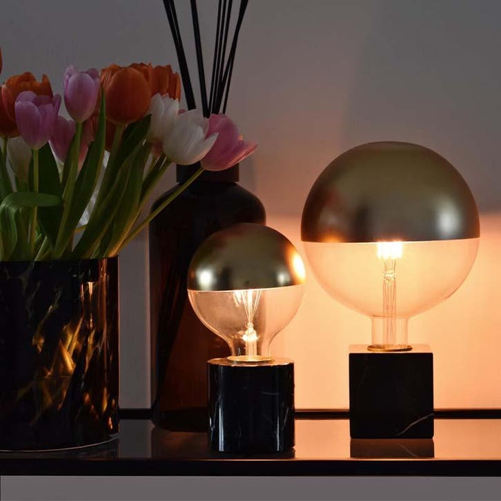 Calex Filament LED Lamp Kalmar Mirror Gold Ø200mm E27 6W, Huis en Inrichting, Lampen | Losse lampen, Ophalen of Verzenden