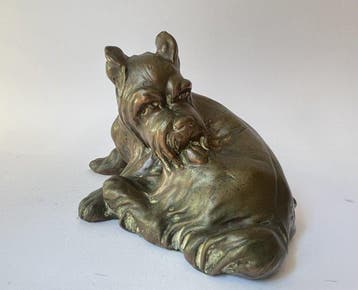 S. Calì - Beeldje - Schnauzer - gegalvaniseerd