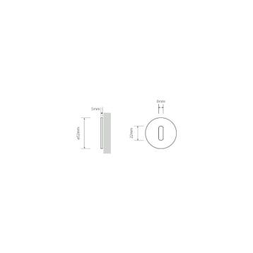 Sleutelrozet Shuffle rond 5mm - zwart, Verzenden, Nieuw