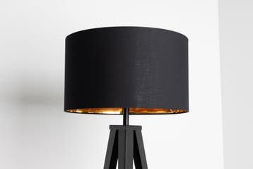Lampenkap 40x25x40cm zwart goud voor tafellampen - 42204, Ophalen of Verzenden, Nieuw
