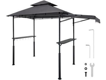 VEVOR SL-SW5422-2 - BBQ Gazebo - Dubbel dak 2430x1500x2500mm, Verzenden, Zo goed als nieuw