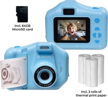2dekans | Denver Kindercamera Full HD met Printer - Selfie, Ophalen of Verzenden, Zo goed als nieuw, Denver