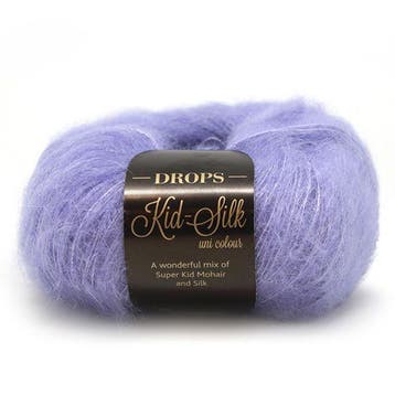 DROPS Kid-Silk Uni Colour - 11 lila - Mohair Garen, Ophalen of Verzenden, Nieuw