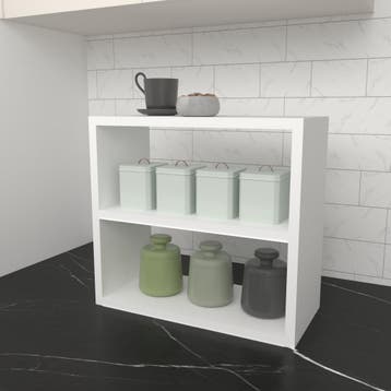 [en.casa] Keukenkast organizer 40x43,5x20 cm wit, Verzenden, Nieuw