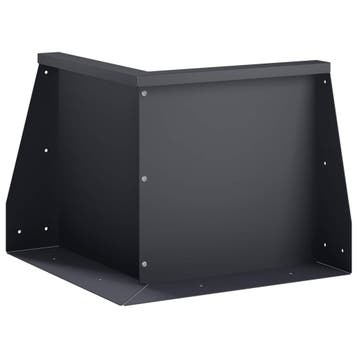 vidaXL Keerwand 50 x 50 x 50 cm Staal Antraciet, Tuin en Terras, Verzenden, Nieuw