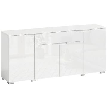 Hoogglans Dressoir, Moderne Commode Met 4 Deuren En Verstelb, Verzenden, Nieuw