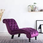 vidaXL Chaise longue fluweel paars, Verzenden, Nieuw