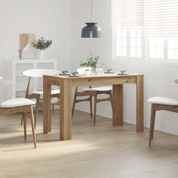 vidaXL Eettafel 120x60x76 cm bewerkt hout artisanaal, Huis en Inrichting, Tafels | Eettafels, Verzenden, Nieuw