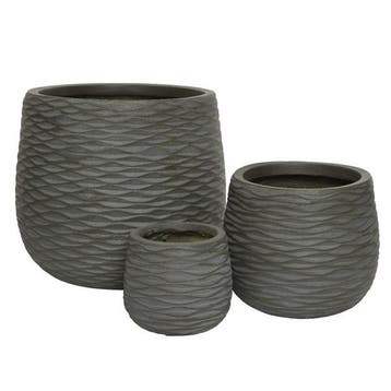 Bloempot | Decoris | Ø 42.5 cm | 3 stuks, Tuin en Terras, Bloempotten, Verzenden, Nieuw