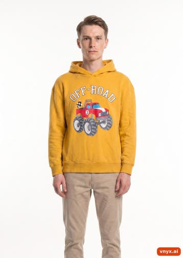 C&A Hoodie Heren maat XXS Geel Vintage, Ophalen of Verzenden, Nieuw