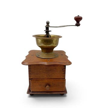 Koffiemolen - Hout, Messing, Metaal - Koffiemolen