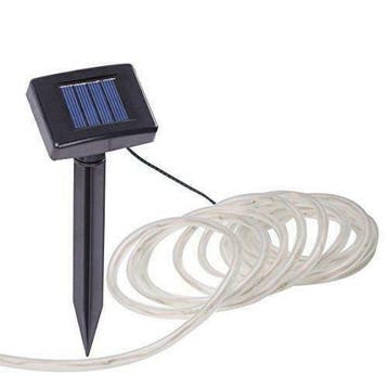 Solar LED lichtslang Rope ledstrip op zonne energie 10 meter, Tuin en Terras, Buitenverlichting, Zonne-energie, Kunststof, Verzenden