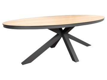 Te Velde tuinmeubelen Brescia hpl tuintafel ovaal 220 wood, Nieuw, Ovaal