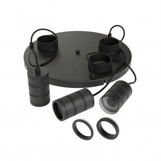 Pendel | Calex (E27, 3 lampen, Verstelbaar, Zwart), Huis en Inrichting, Lampen | Overige, Nieuw, Verzenden