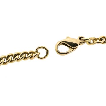 Gouden gourmetschakel ketting, Sieraden, Tassen en Uiterlijk, Kettingen, Ophalen of Verzenden, Gebruikt, Goud, Goud