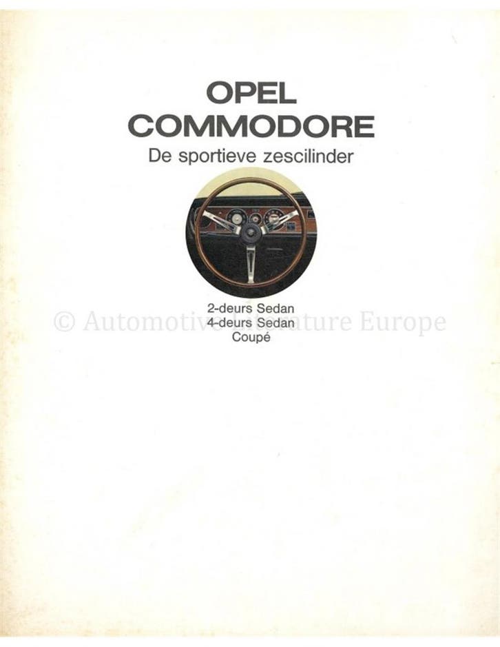 1967 OPEL COMMODORE BROCHURE NEDERLANDS, Boeken, Auto's | Folders en Tijdschriften, Opel