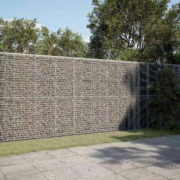 vidaXL Gabion met 3,5 mm Draad en 5x2,5 cm Gaas 550x50x200, Tuin en Terras, Verzenden, Nieuw, IJzer