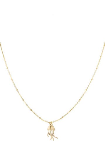 Goudlief Aurelia jellyfish necklace (Hangerkettingen), Verzenden, Nieuw, Zilver, Overige materialen