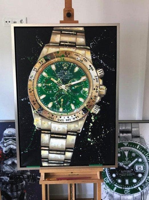 fransman art - Money green Daytona Rolex poster, Antiek en Kunst, Kunst | Tekeningen en Foto's