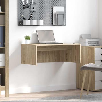 vidaXL Wandbureau Sonoma Eiken Bewerkt hout 80 x 45 x 30 cm, Verzenden, Nieuw