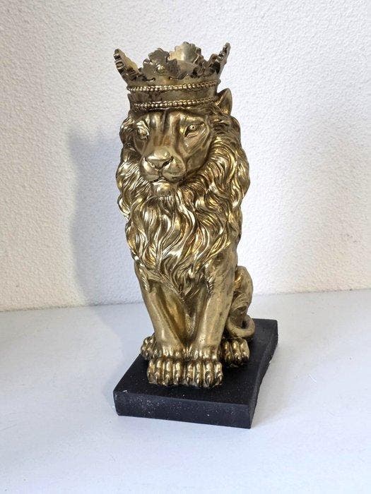 Beeld, XXK ***GOUDEN LEEUW***XXL - 35 cm - Hars, hoogwaardig, Antiek en Kunst, Curiosa en Brocante