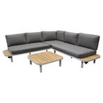 Amore platform hoek loungeset 3 delig latte zand aluminium, Ophalen of Verzenden, Nieuw