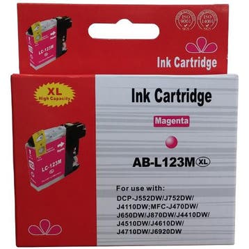 Huismerk Brother LC-123M cartridge magenta, Verzenden, Nieuw, Huismerk