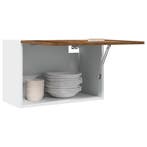 vidaXL Bovenkast Lyon 60x31x40 cm bewerkt hout oud, Verzenden, Nieuw, Bruin