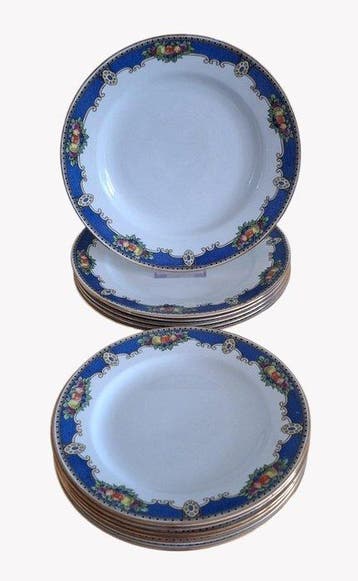 Wilton Ware - Bord (12) - Porselein - Art Deco Kransborden, Antiek en Kunst