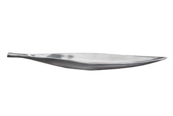 Handgemaakte decoratieve kom SILVER LEAF 60cm zilver, Ophalen of Verzenden, Nieuw