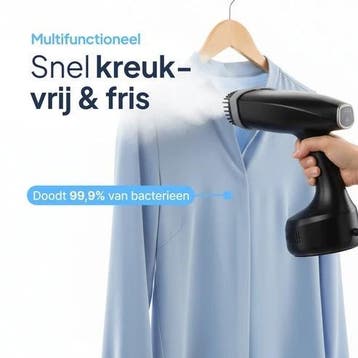 Kledingstomer - Krachtige Handstomer 1800W - Stoomapparaat K, Witgoed en Apparatuur, Verzenden, Zo goed als nieuw, Kledingstomer
