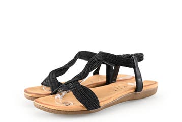 Dolcis Sandalen in maat 38 Zwart, Dolcis, Verzenden, Zwart, Sandalen of Muiltjes