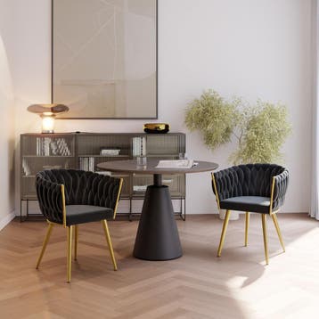 Set eetkamerstoelen Astano fluweel, knoopdesign, Verzenden, Nieuw
