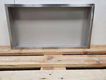 Inbouwnis Salo 30 x 60 x 7 cm geborsteld RVS B-keus, Ophalen of Verzenden, Nieuw, Rvs, Bad