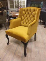 !!!Ruim Aanbod Landelijke Gecapitonneerde Eetkamerstoelen!!!, Huis en Inrichting, Ophalen of Verzenden, Nieuw, Leer, Landelijke eetkamerstoelen capiton knoopjes leer stof kleur