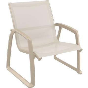 (MDK-107533) Siesta Pacific Lounge Armchair Taupe - Taupe, Tuin en Terras, Ophalen of Verzenden, Nieuw
