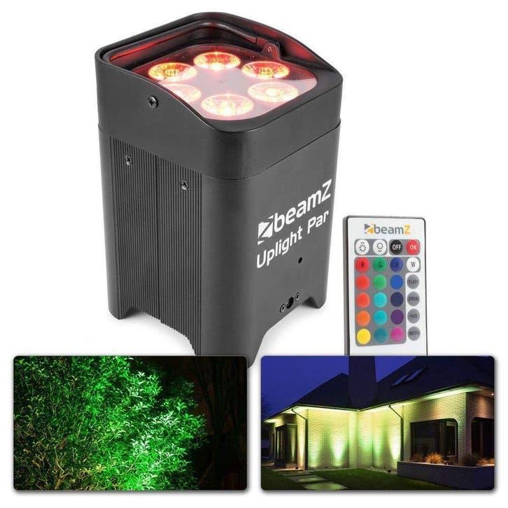 Retourdeal - BeamZ BBP96 Uplight PAR spot op accu met 6x 12W, Muziek en Instrumenten, Licht en Laser, Zo goed als nieuw, Verzenden