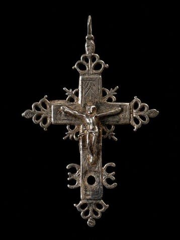 Reliekhouder - Zilver - 1650-1700 - Oud reliquiariekruis
