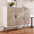 Buffetkast met Lade – Opbergkast met 3 Deuren 90×30×71.5 cm, Verzenden, Nieuw