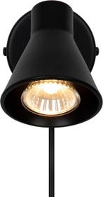Nordlux Eik-wandlamp-GU10-zwart, Huis en Inrichting, Lampen | Wandlampen, Ophalen of Verzenden, Zo goed als nieuw