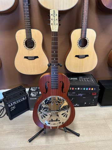 Gretsch G9200 BOXCAR Resonator gitaar, Ophalen of Verzenden, Gebruikt, Resonator- of Dobrogitaar