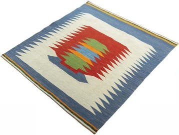 Handgeweven Designer Kelim - Kelim - 108 cm - 103 cm, Nieuw
