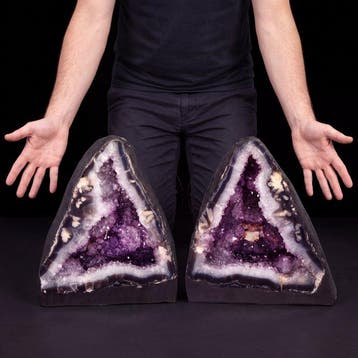 BestDeal - Amethist - Matched Pair Geode - 28x24x17 cm- 22